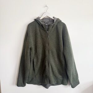 OUTDOOR RESEARCH Green Exit Wool Knit Hoodie Jacket Men’s XXL